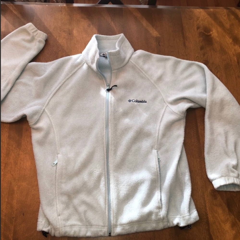 Light Blue Columbia Full Zip Fleece Jacket